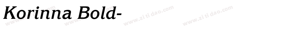 Korinna Bold字体转换